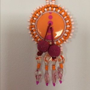 Beaded Button necklace